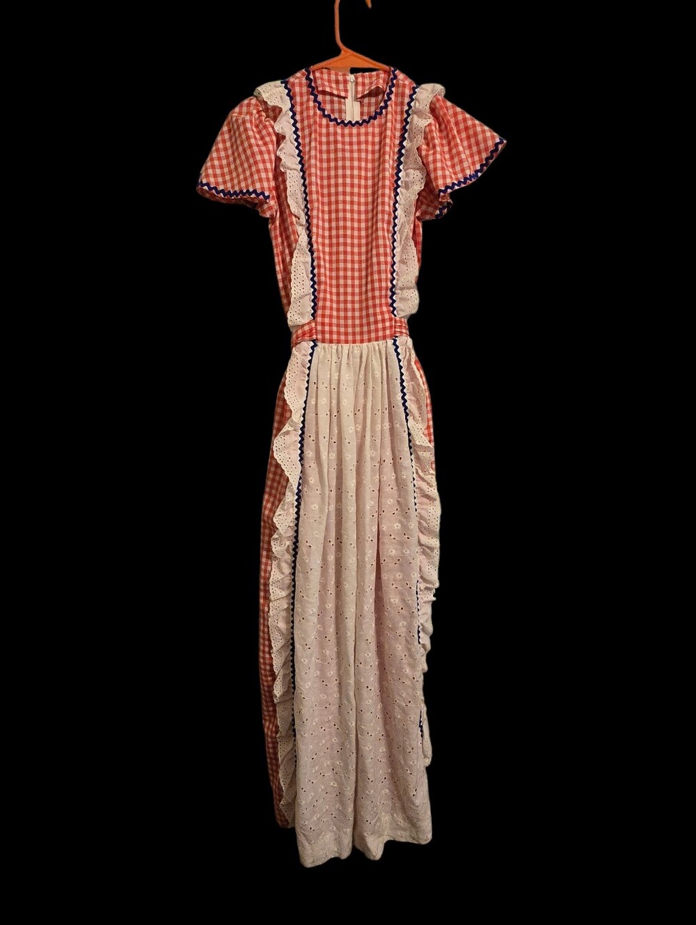 Vintage | Red Gingham Prairie Dress